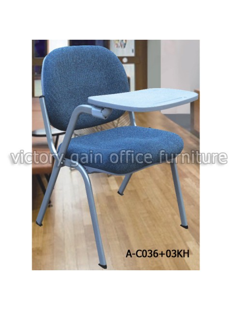 A-C036+03KN 高級布絨 / 仿皮 會客椅連寫字板 